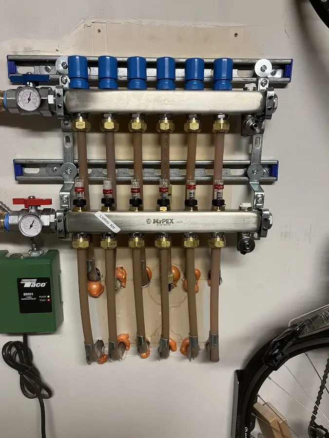 Plumber performing Gas Leak Detection at a residential property in Solvay